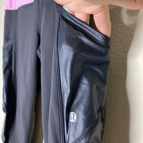 Lululemon crop pocket pants womens 10 ten work out - Picture 2 of 5